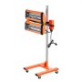 Lámpara de curado por infrarrojos VEVOR naranja con lámparas de calor duales en un soporte ajustable.