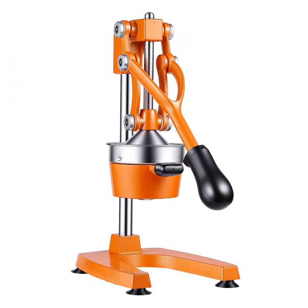 Exprimidor manual de cítricos VEVOR, exprimidor manual de naranjas de 38 cm de altura, extractor manual de jugo fresco para limón, granada y pomelo, hierro fundido resistente, fácil de limpiar, uso doméstico y comercial, naranja