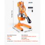 Exprimidor manual de cítricos VEVOR, exprimidor manual de naranjas de 38 cm de altura, extractor manual de jugo fresco para limón, granada y pomelo, hierro fundido resistente, fácil de limpiar, uso doméstico y comercial, naranja