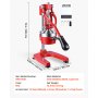 Exprimidor manual de cítricos VEVOR, exprimidor manual de naranjas de 38 cm de altura, extractor manual de jugo fresco para limón, granada y pomelo, hierro fundido resistente, fácil de limpiar, para uso doméstico y comercial, rojo.