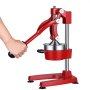 VEVOR Manual Citrus Juicer, 15" Tall Hand Press Orange Juicer, Manual Fresh Juice Extractor for Lemon Pomegranate Grapefruit, Heavy-Duty Cast Iron, Easy to Clean, Home & Commercial Use, Red