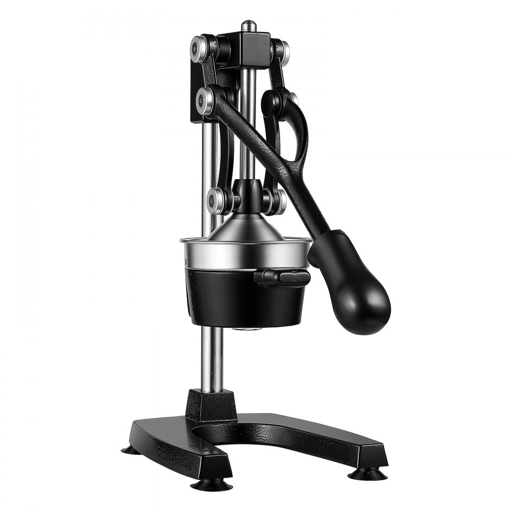 Exprimidor manual de cítricos VEVOR, exprimidor manual de naranjas de 38 cm de altura, extractor de jugo fresco manual para limón, granada y pomelo, hierro fundido resistente, fácil de limpiar, para uso doméstico y comercial, color negro.