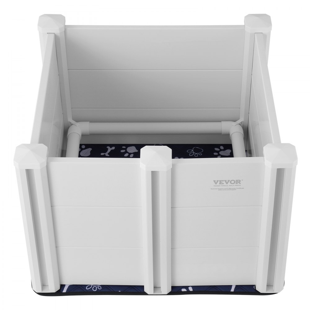 VEVOR - Caja de parto para perros y cachorros (71 x 71 x 46 cm), color blanco