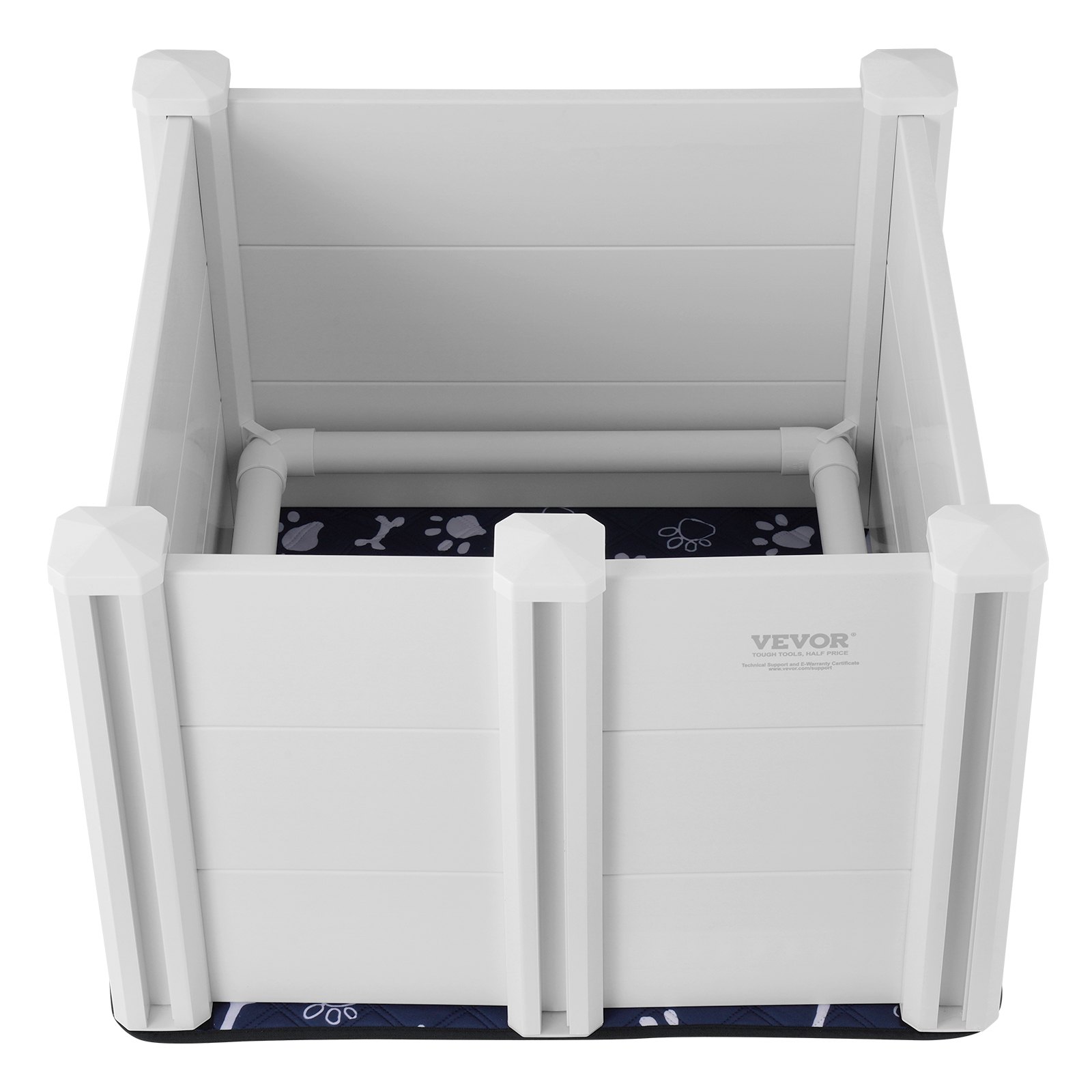 VEVOR - Caja de parto para perros y cachorros (71 x 71 x 46 cm), color blanco