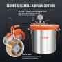VEVOR Cámara de vacío de 5 galones y kit de bomba de 3,5 CFM, tapa de vidrio templado, kit de cámara de desgasificación al vacío, bomba de vacío de una sola etapa con botella de aceite de 250 ml, para estabilizar madera, desgasificar siliconas, epoxis
