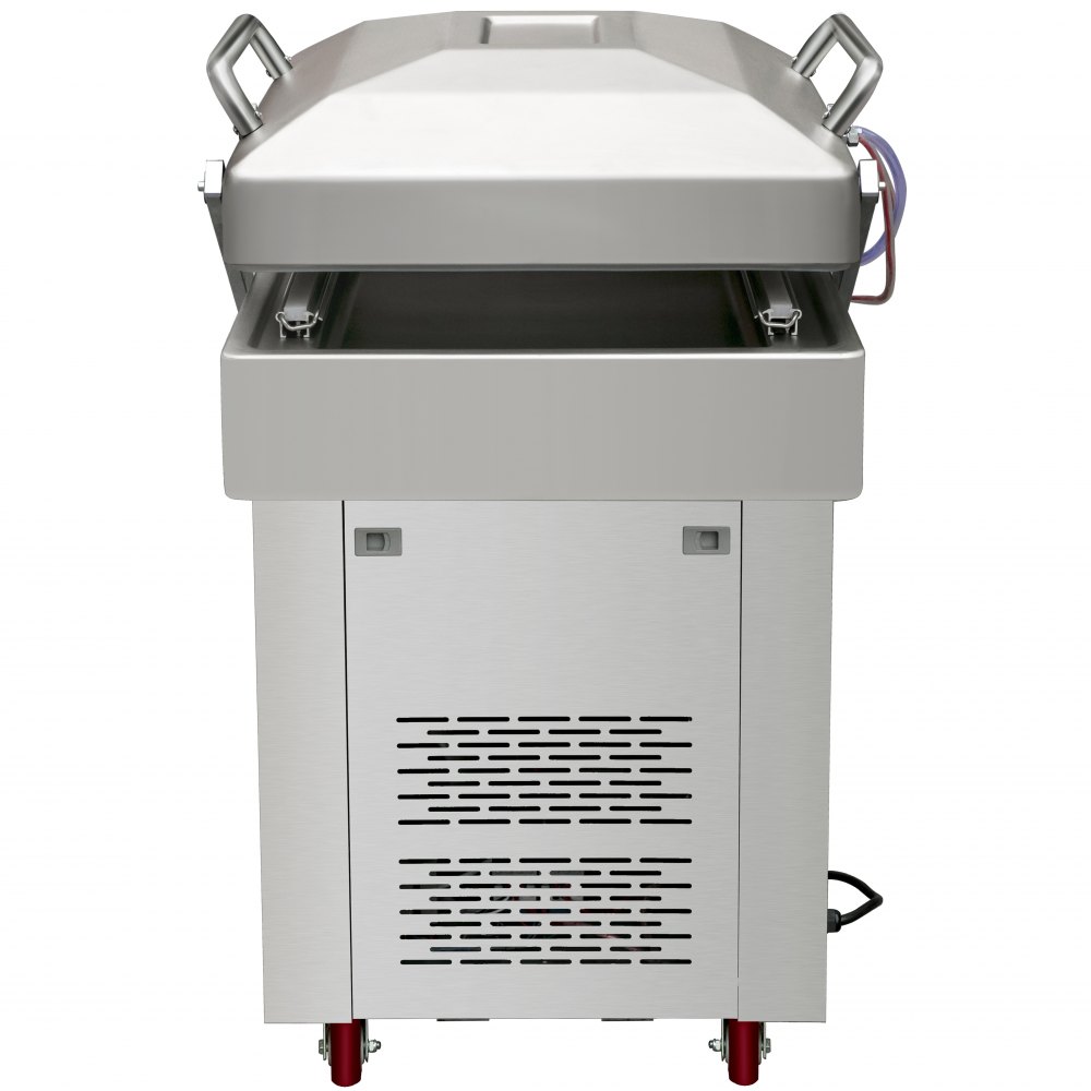 Máquina envasadora al vacío de doble cámara VEVOR, selladora al vacío de 61 x 45 cm, con panel de control moderno para conservación de alimentos, uso doméstico y comercial.