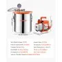 Kit de cámara de vacío VEVOR de 5 galones y bomba de 3.5 CFM, cámara de acero inoxidable, kit de cámara de desgasificación con bomba de vacío de una etapa, con tapa acrílica, aceite y manguera de 4.92 pies, para desgasificar resinas epoxi de silicona.