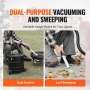 Aspiradora de cenizas VEVOR, 19 litros, 1200 W de potencia de succión, aspirador para chimenea con succión inversa, cable de alimentación de 5 m, 16 kPa de aspiración máxima, para chimeneas, estufas de pellets, estufas de leña y quemadores de leña.
