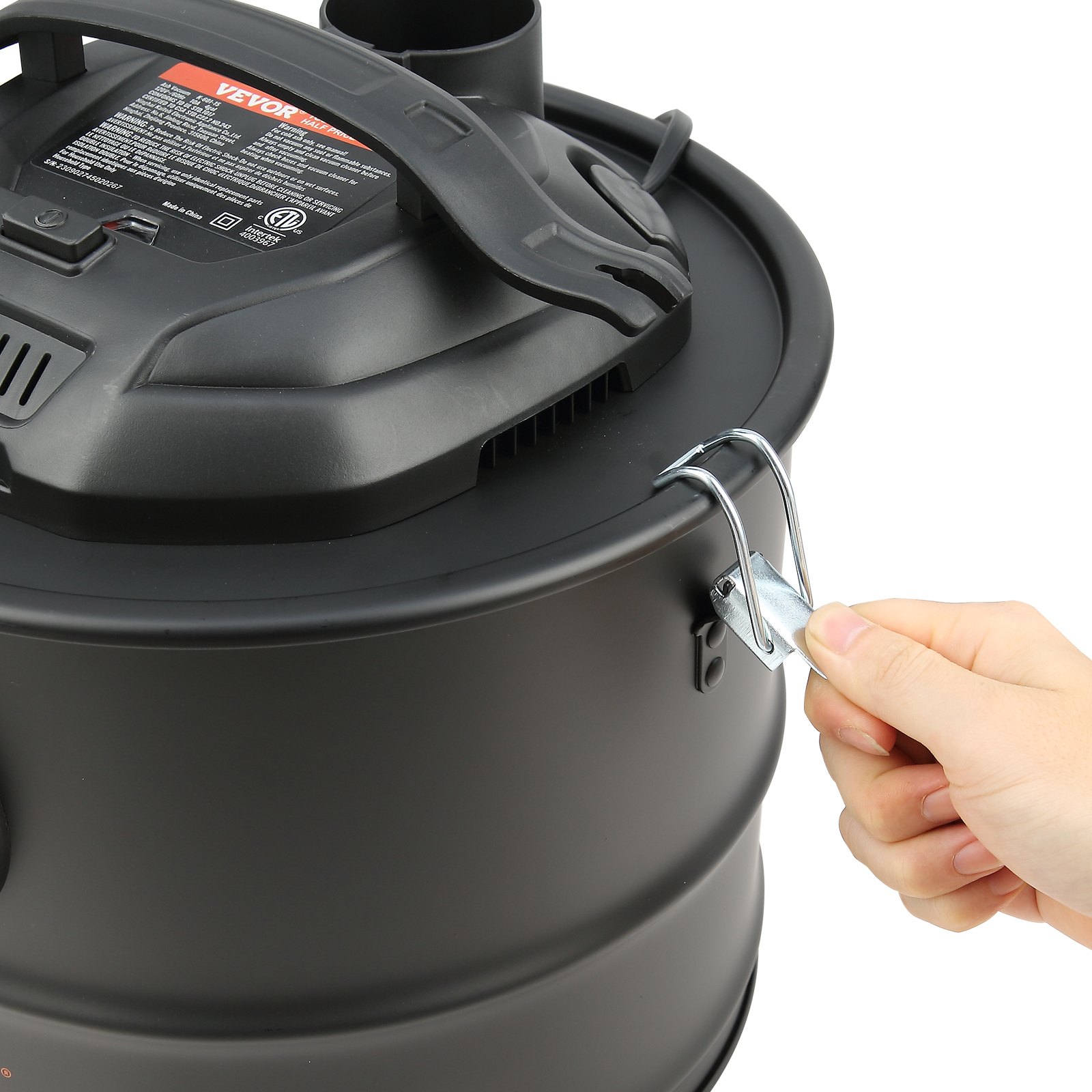 VEVOR Aspirador de cenizas, 4 galones con potente succión de 1200 W, recolector de cenizas con manguera flexible de 47,2 pulgadas, para chimeneas, quemadores de leña, parrillas, estufas de pellets, estufas de leña, hornos de pizza, fogatas