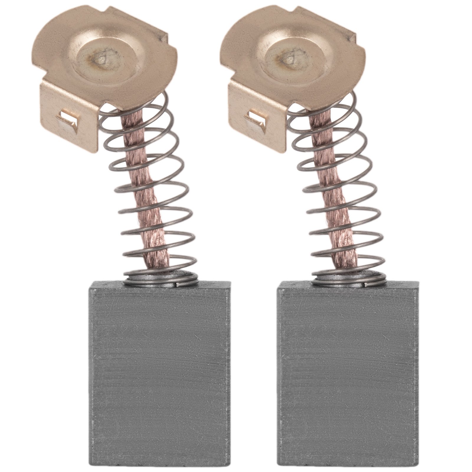 Motor de corriente continua VEVOR de 3/4 hp, conjunto de escobillas y resorte en color gris.