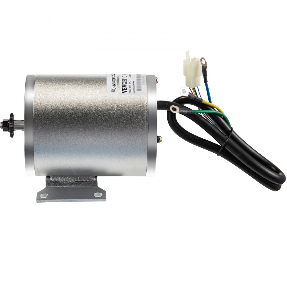 Controlador de motor eléctrico sin escobillas VEVOR plateado con cableado adjunto y montaje de metal.