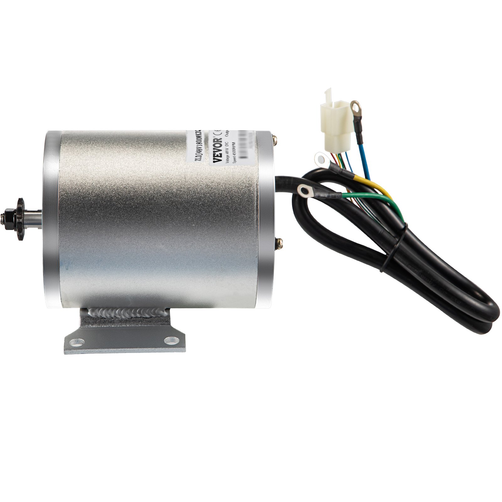 Controlador de motor eléctrico sin escobillas VEVOR plateado con cableado adjunto y montaje de metal.