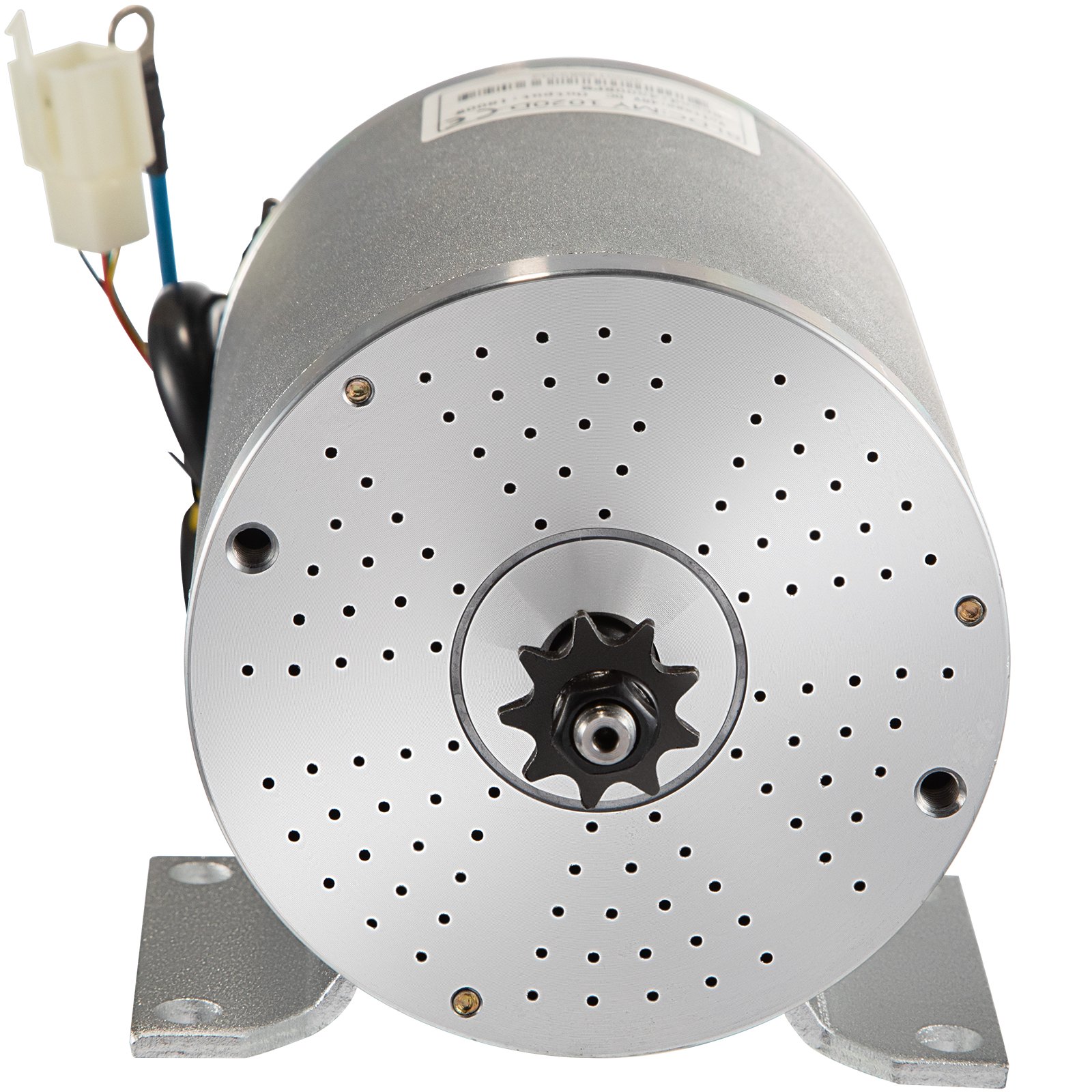 VEVOR Motor eléctrico de CC sin escobillas, 48 V, 1800 W, motor eléctrico sin escobillas, controlador de 4500 RPM, pedal de agarre del acelerador, arnés de cableado, kit de llave de encendido para Go Kart, scooter, bicicleta eléctrica, bicicleta motorizada, ATV, mini bicicleta