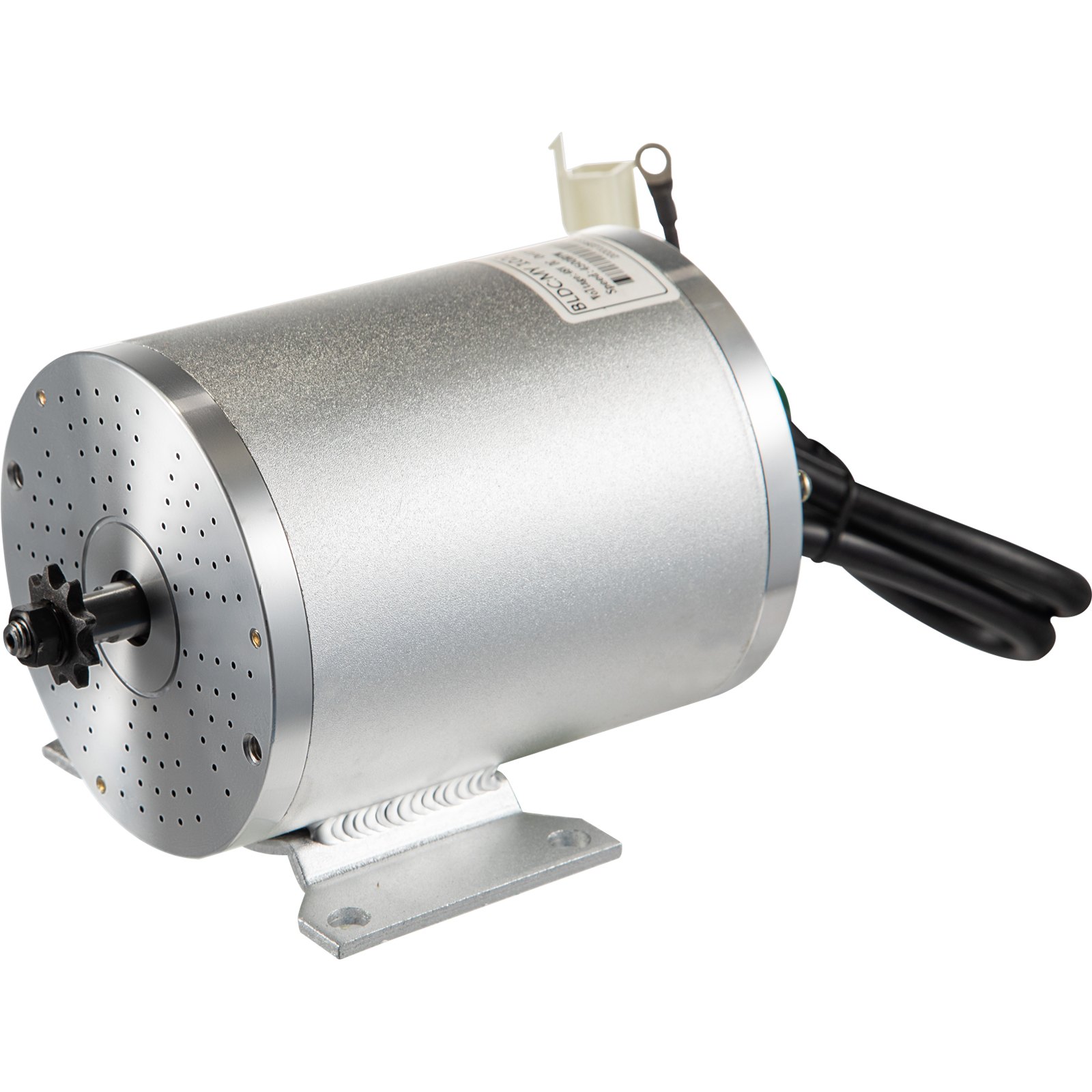 VEVOR Motor eléctrico de CC sin escobillas, 48 V, 1800 W, motor eléctrico sin escobillas, controlador de 4500 RPM, pedal de agarre del acelerador, arnés de cableado, kit de llave de encendido para Go Kart, scooter, bicicleta eléctrica, bicicleta motorizada, ATV, mini bicicleta