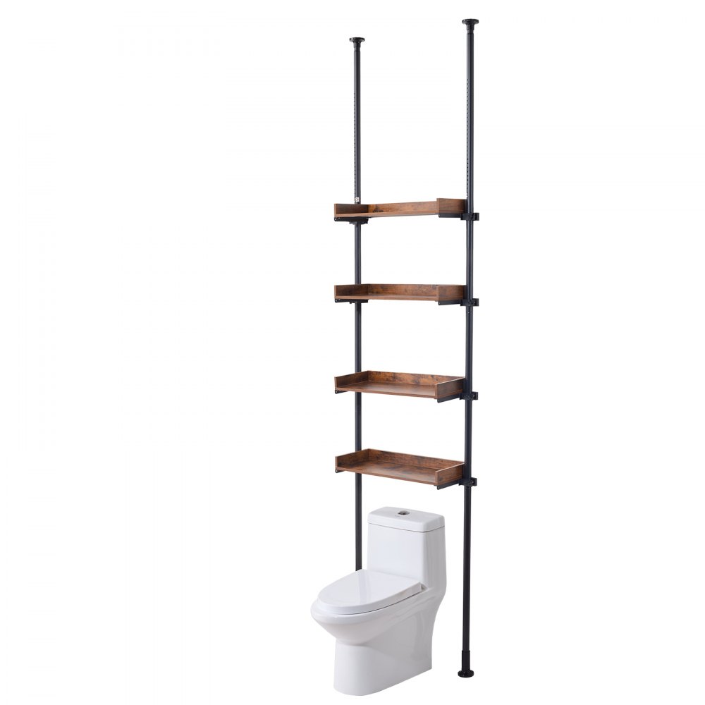 Estantería de baño de 4 niveles para almacenamiento sobre el inodoro de VEVOR Organizador ahorrador de espacio