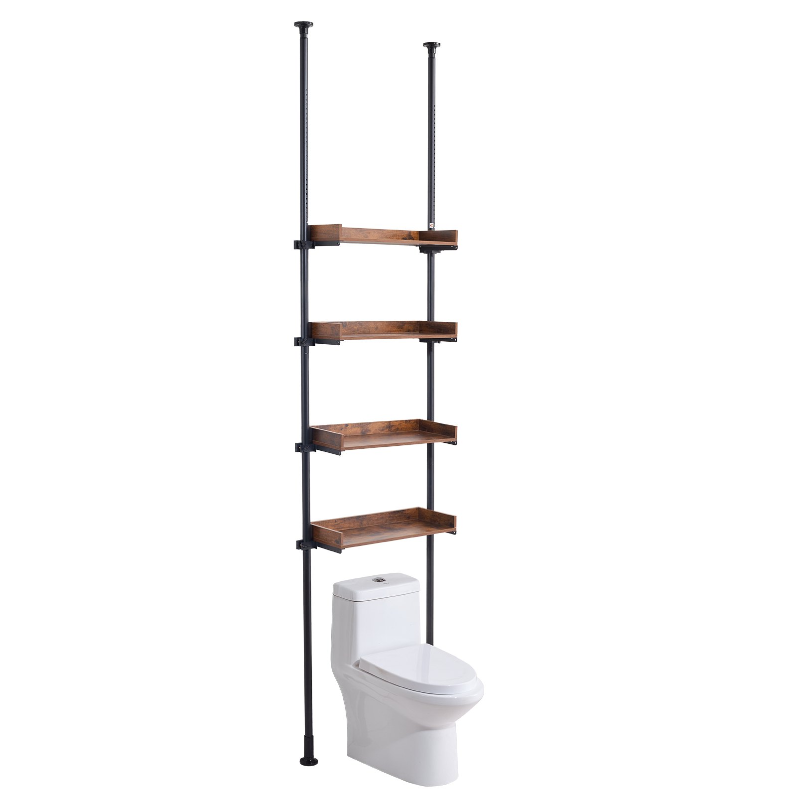 Estantería de baño de 4 niveles para almacenamiento sobre el inodoro de VEVOR Organizador ahorrador de espacio