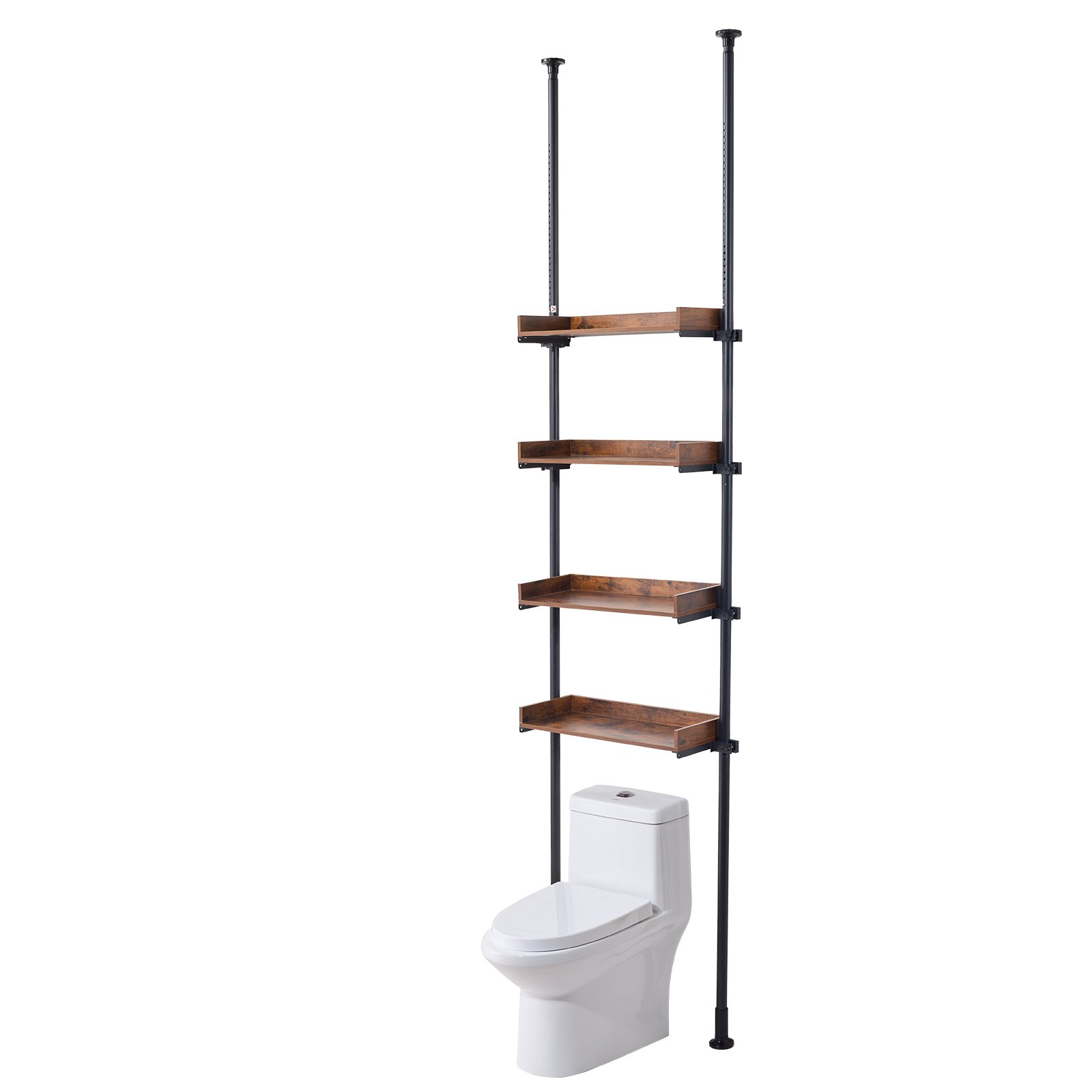 Estantería de baño de 4 niveles para almacenamiento sobre el inodoro de VEVOR Organizador ahorrador de espacio