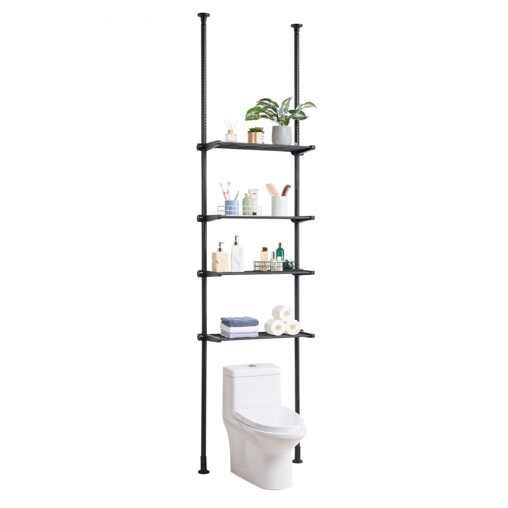 Estantería de baño de 4 niveles para almacenamiento sobre el inodoro de VEVOR Organizador ahorrador de espacio