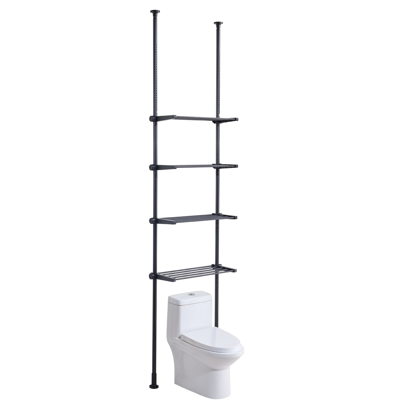 Estantería de baño de 4 niveles para almacenamiento sobre el inodoro de VEVOR Organizador ahorrador de espacio