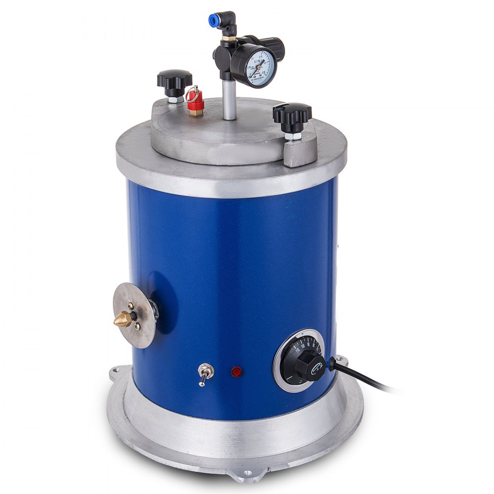 Inyector de cera VEVOR, máquina de inyección de cera de 2,5 L, máquina de fundición de cera de 500 W con boquilla doble para inyección de cera de joyería