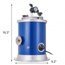 Inyector de cera VEVOR, máquina de inyección de cera de 2,5 L, máquina de fundición de cera de 500 W con boquilla doble para inyección de cera de joyería