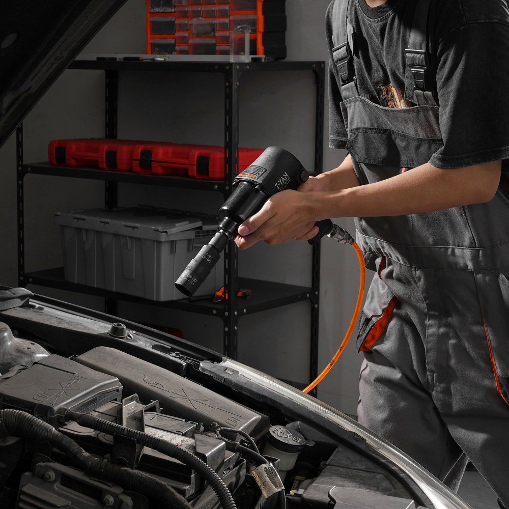 VEVOR Juego de Dados de Impacto para Tuercas de Rueda con Estuche de Almacenamiento y Barra de Extensión, Juego de Dados de 12,7 mm con Sistema Métrico y SAE de 6 Puntas, 4 Tamaños de Tuercas