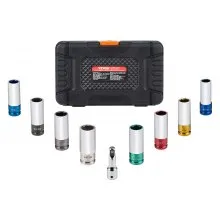 VEVOR Kit de Dados Profundos SAE de 6 Puntas y Métricos con Impulsión de 12,7 mm