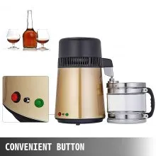 VEVOR 4L Destilador de Agua 750W Purificador Agua Pure Water Distiller Acero