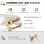 VEVOR Mini Split Línea de Cobre Set 16ft Longitud, 1/2" y 1/4" OD Cobre Tubos para Mini Split Aire Acondicionado, Líneas de Cobre Acampanadas Blanco, Mini Split Line Set para Sistema de Bomba de Calor Line Set para 12000 BTU
