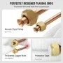 VEVOR Mini Split Línea de Cobre Set 16ft Longitud, 1/2" y 1/4" OD Cobre Tubos para Mini Split Aire Acondicionado, Líneas de Cobre Acampanadas Blanco, Mini Split Line Set para Sistema de Bomba de Calor Line Set para 12000 BTU