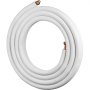 VEVOR - Juego de tuberías de cobre para minisplit (4,8 m, 3/8" y 5/8" de diámetro exterior) para aire acondicionado minisplit, tuberías de cobre acampanadas blancas, para sistemas de bomba de calor de 24 000 BTU.