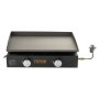 VEVOR Gas Griddle, 2 Burner Tabletop Griddle, 22 inch Portable Griddles Propane with Oil Drain Hole & Oil Collection Tray, 22000BTU Camping Flat Top Grill for Outdoor Cooking, Tailgating, LPG