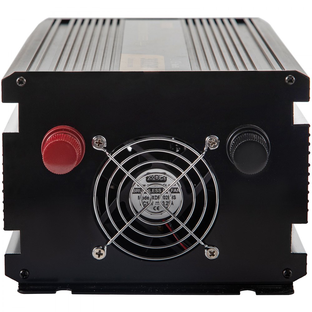 Inversor de corriente VEVOR, inversor de onda sinusoidal modificada de 3000 W, convertidor de coche de 12 V CC a 120 V CA, con pantalla LCD, mando a distancia, indicador LED, inversor de salidas GFCI para camión, caravana, coche, barco, viaje, camping