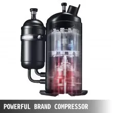 VEVOR Máquina de Helados Fritos Máquina para Hacer Rollos de Helado 1 Sartén 6 Cubos Control Temperatura Inteligente