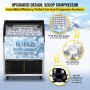 VEVOR Máquina para hacer hielo comercial, control WiFi 177LBS/24H 121LBS Máquina de hielo de almacenamiento grande con panel LCD mejorado, compresor SECOP, refrigerado por aire, incluye 2 filtros de agua, bomba de drenaje de agua, 2 cucharadas