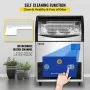 Máquina de hielo comercial VEVOR, control WiFi, 177 lb/24 h, 121 lb, gran capacidad, con panel LCD mejorado, compresor SECOP, refrigerada por aire, incluye 2 filtros de agua, bomba de drenaje y 2 palas.