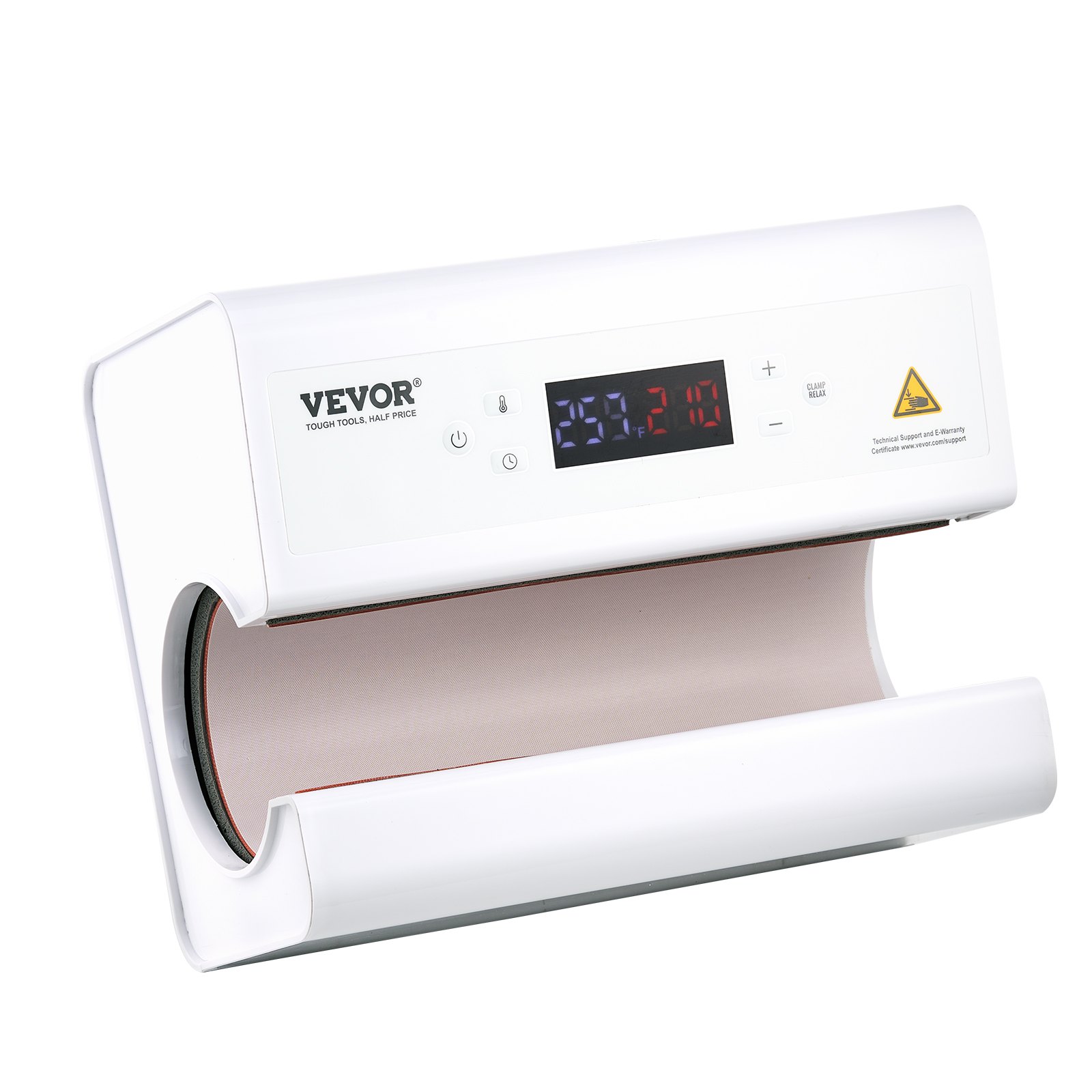 VEVOR - Prensa térmica para tazas de sublimación automática, color blanco, 11 a 30 oz