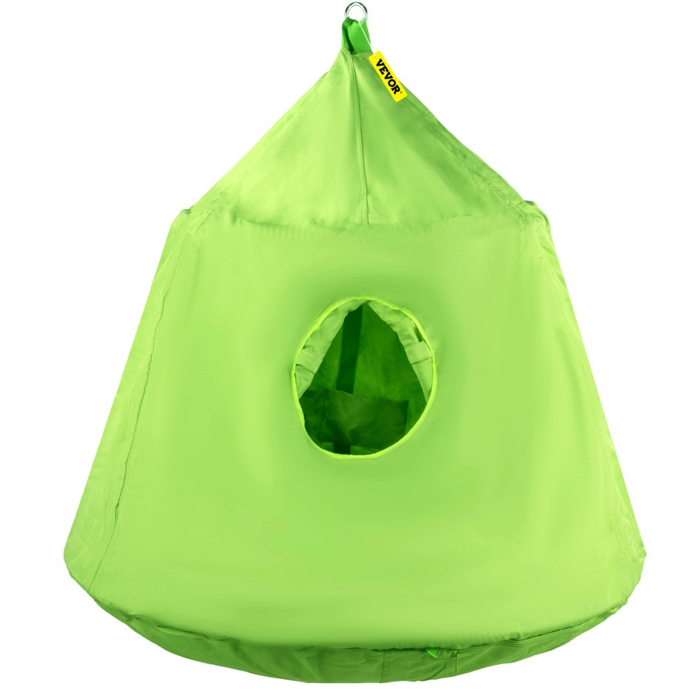 Tienda de campaña colgante para árbol VEVOR, capacidad máxima de 200 kg, hamaca colgante con luz LED decorativa de arcoíris, cojín inflable, hamaca de techo, ideal para niños y adultos, interior y exterior, color verde