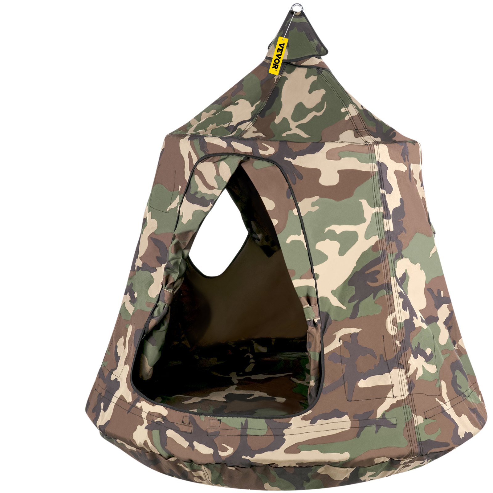 Tienda de campaña colgante para árbol VEVOR, capacidad máxima de 200 kg, hamaca colgante con luces LED decorativas de arcoíris, cojín inflable, hamaca de techo, ideal para niños y adultos, interior y exterior.