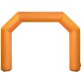 Arco inflable VEVOR naranja con construcción duradera y color brillante.
