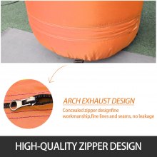 Arco inflable VEVOR naranja de 20 pies, arco inflable hexagonal construido en soplador de 100 W, arco inflable para el comercio de publicidad al aire libre de carreras