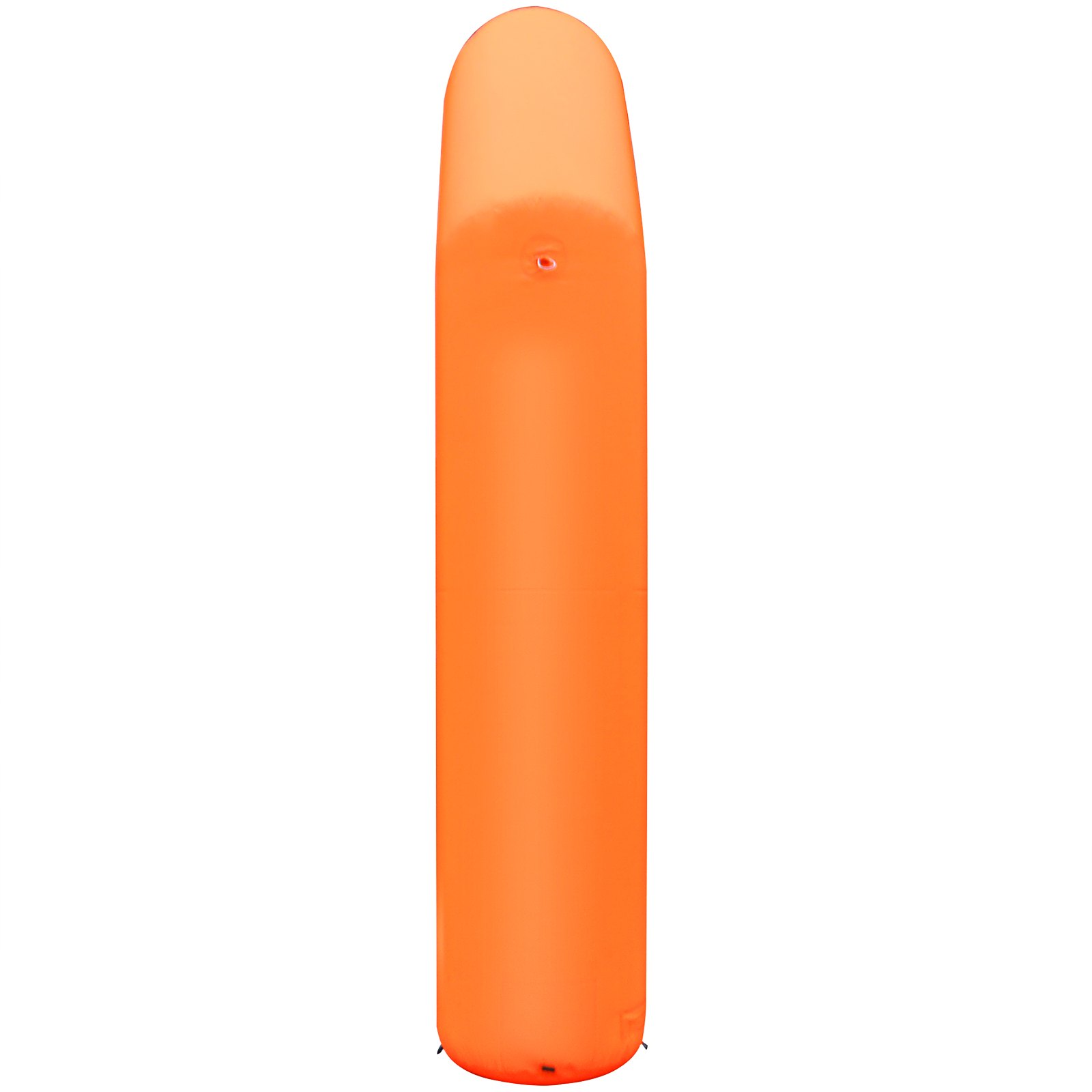 Arco inflable VEVOR alto de color naranja, forma vertical delgada, fondo liso.