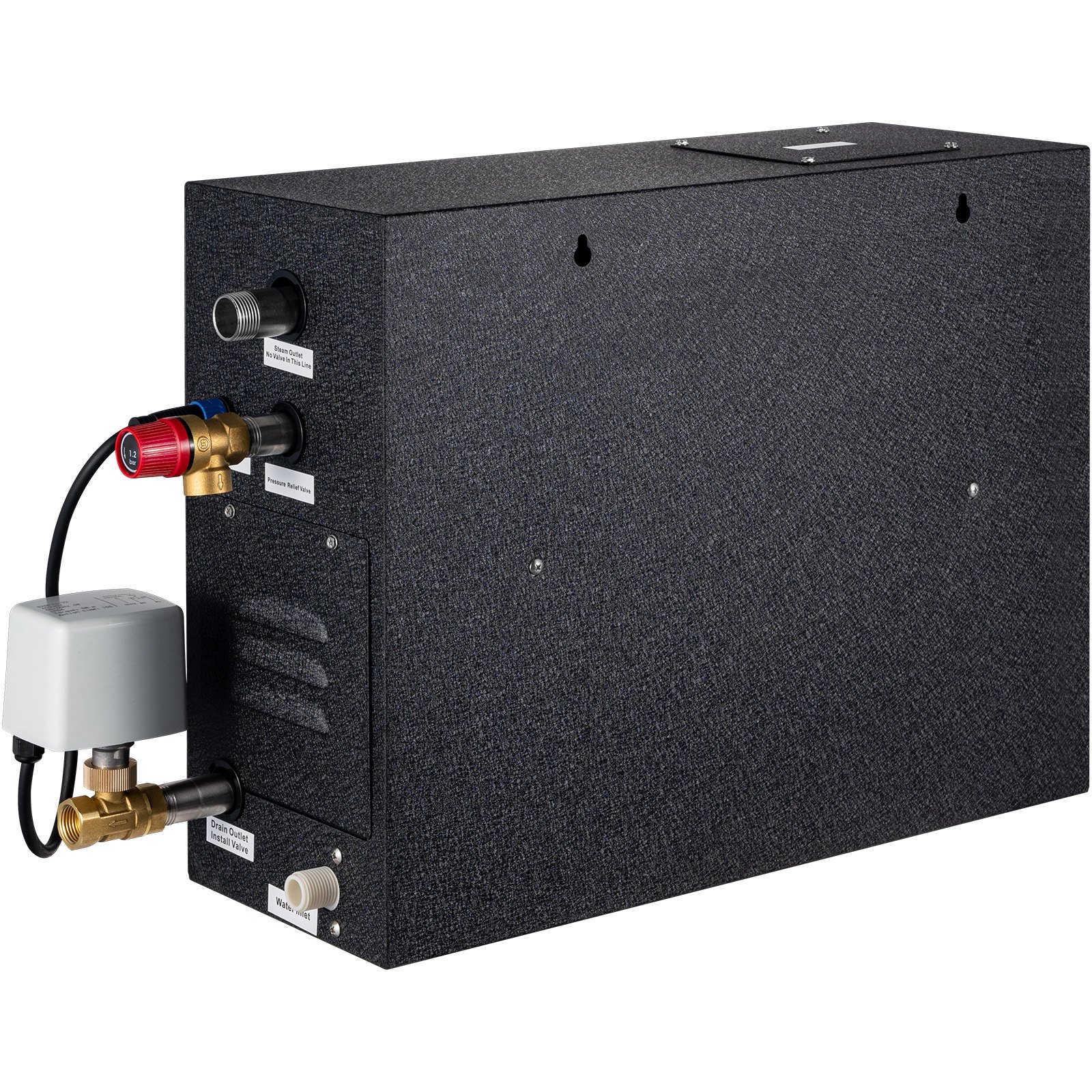 Generador de vapor para ducha VEVOR de 12 kW, calefacción segmentada, personalización de temperatura, kit de vapor con temporizador de 24 horas y sistema de ducha de vapor doméstico con drenaje automático.