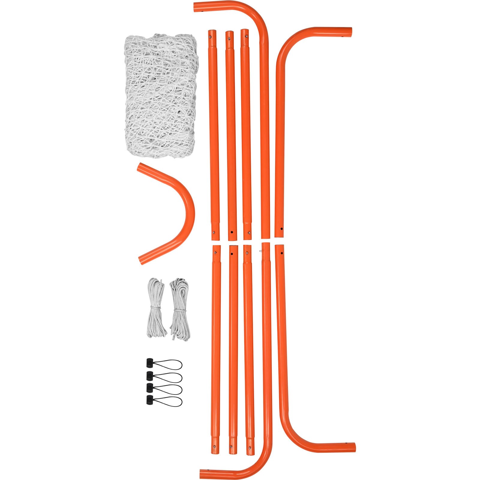 VEVOR Portería de Lacrosse, Red de Lacrosse de 6' x 6', Equipo de Entrenamiento de Lacrosse para Patio Trasero con Estructura de Acero, Portería de Lacrosse Portátil con Bolsa de Transporte, Configuración Rápida y Fácil, Perfecto para Entrenamiento de Jóvenes y Adultos, Naranja