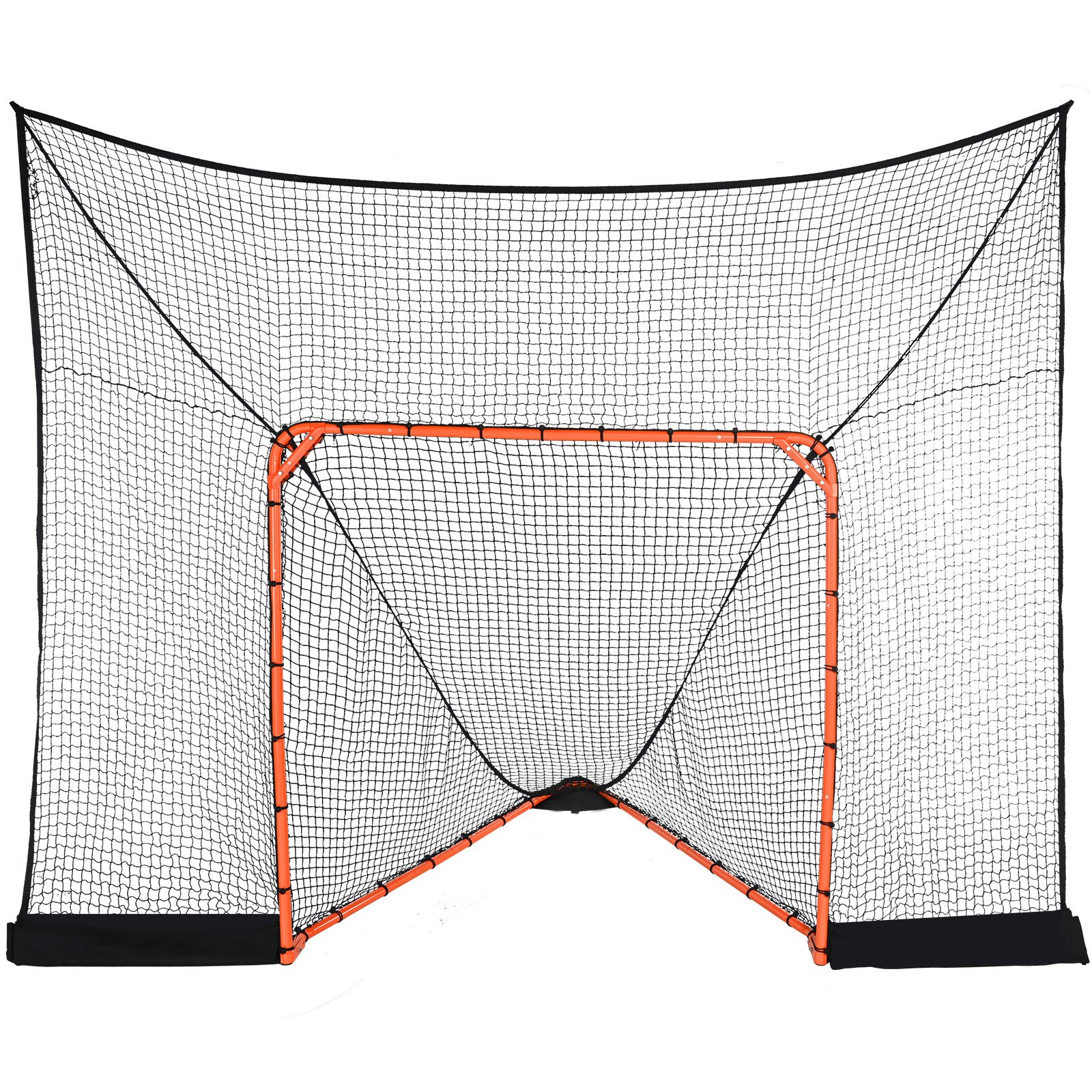 VEVOR Portería de hockey y lacrosse con cobertura extendida, red de lacrosse de 12 x 9 pies, red de entrenamiento de accesorios completos, equipo de lacrosse de fácil instalación, perfecto para entrenamiento de jóvenes y adultos