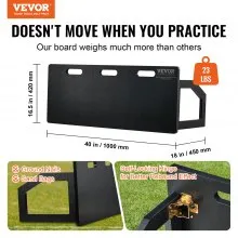 VEVOR Tabla de rebote de fútbol, ​​pared de fútbol portátil de 40 x 16 pulgadas con rebote de 2 ángulos, tabla de rebote plegable de HDPE, equipo de entrenamiento de fútbol para niños y adultos, práctica de pases y tiros