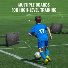 VEVOR Tabla de rebote de fútbol, ​​pared de fútbol portátil de 40 x 16 pulgadas con rebote de 2 ángulos, tabla de rebote plegable de HDPE, equipo de entrenamiento de fútbol para niños y adultos, práctica de pases y tiros