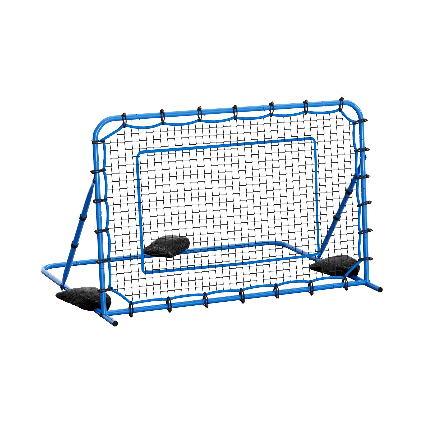 VEVOR Red de Rebote para Fútbol 1780 x 1170 mm, Rebotador de Fútbol con Ángulo de Cambio Rápido para Control, Estructura de Hierro y Red de PE, Práctica de Pases, para Adolescentes y Adultos, Azul