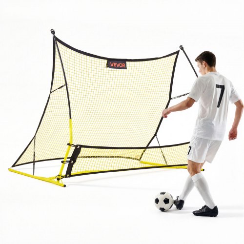 VEVOR Red de Rebote para Fútbol 1700 x 1500 mm, Portería de Fútbol, Postes de Fibra de Vidrio y Tubo de Hierro para Control Individual y en Equipo, Práctica de Pases, para Adolescentes y Adultos
