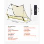 VEVOR Red de Rebote para Fútbol 1700 x 1500 mm, Portería de Fútbol, Postes de Fibra de Vidrio y Tubo de Hierro para Control Individual y en Equipo, Práctica de Pases, para Adolescentes y Adultos